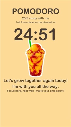 Tropical Mango ⏰ 25/5 pomodoro study timer #shorts