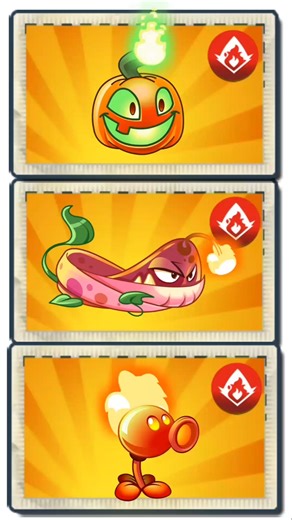 PvZ2 Jack O' Lantern Plant vs Pyre Vine Plant vs Fire Peashooter plant vs Zombies #shorts #pvz #pvz2