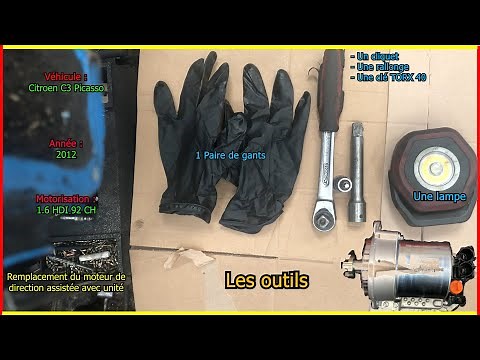 Citroën C3 Picasso remplacement du moteur de direction assistée avec unité