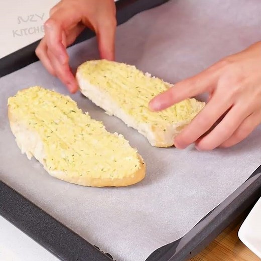 Simple, Easy, Quick hot dog bun garlic bread #shorts