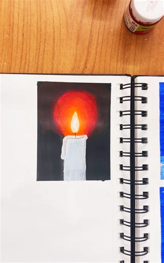 Simple acrylic painting || candle painting tutorial #arttutorial #beginnerarttips #acrylicpainting