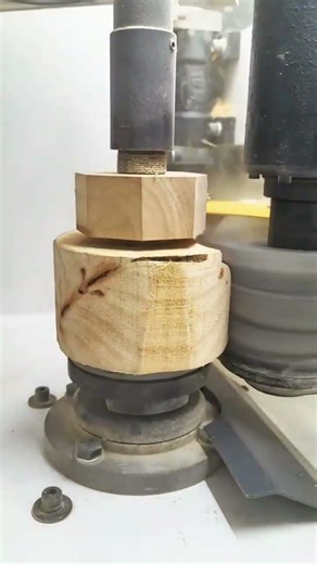 the process of forming a bowl from wood #shorts