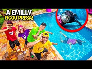 Emilly's hair got caught in the pool drain. *Should we rescue her?*
