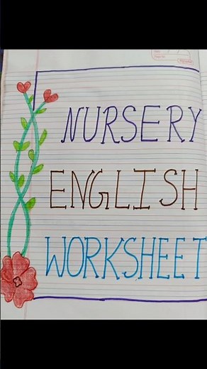 nursery english worksheet 📝|| playway KG 1st worksheet 📝|| very helpful for teachers and students