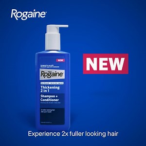 Introducing the first and only Men's Thickening 2-in-1 Shampoo Conditioner designed for use with regrowth treatments | Rogaine