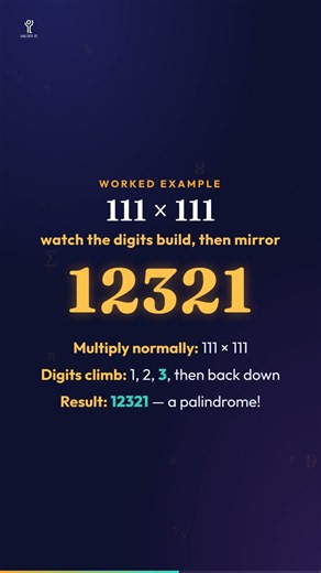 111,111,111² Will Shock You | Maths Facts 🤯 #shorts | Palindrome Squares