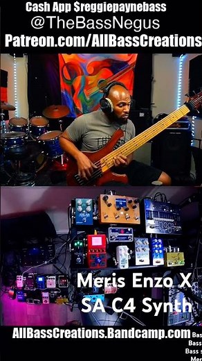 Meris Enzo X & Source Audio C4 Synth Pedals. #bass #basseffects #pedalboard #meris #enzox #c4synth