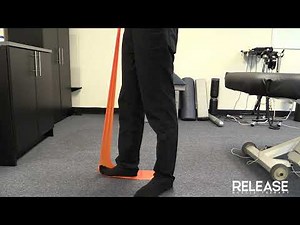 Standing Band Toe Flexion Exercise - Plantar Fasciitis