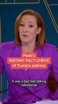 Psaki's INSTANT FACT-CHECK of Trump's address
