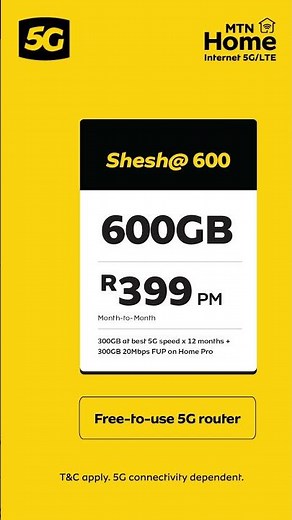 MTN Home Internet Stream, work and game faster
