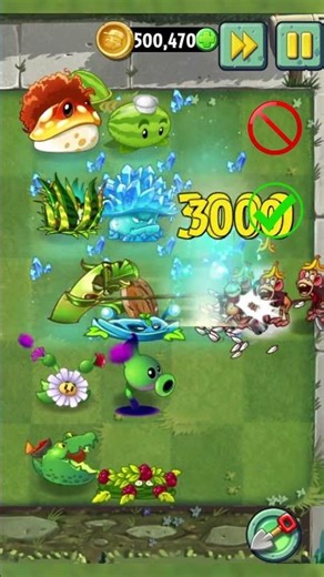 PvZ 2 - Ice Shroom Plant & Other Plant Teams Vs 20 Chicken & 20 Monkey Zombies #shorts #pvz2