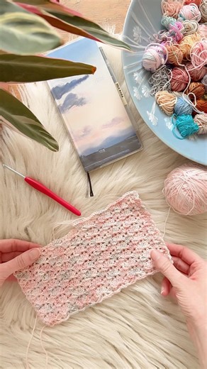 Sweet Pea Stitch tutorial coming soon 🌺 #crochettutorial #crochet