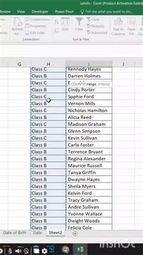 Simple example to understand Countif formula in excel. #excel #shorts #viral