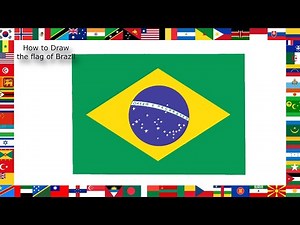 How to draw the national flag of Brazil / FIFA World Cup 2022