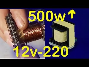 how to build a pulse transformer 500w, 12v to 220v inverter