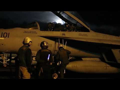 Night Flight Ops Aboard Navy's Newest Carrier