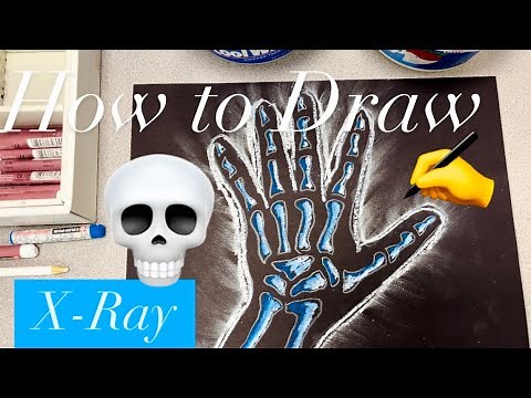 How to Draw X-Ray Hand - EASY for Kids #art #halloween #mrschuettesart