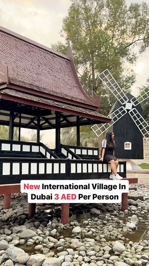 Rahma Talwar Shah on Instagram: "Let me sort out your plans for the weekend! The newly opened International Village in Mushrif Park is such a fun way to discover different architectures! Plus it’s even a great way to teach kids about it - 13 different houses, each representing a unique culture. One of my bucket list items from last year was to explore a new hiking trail, but somehow the plans never worked. On this particular day, we arrived so late that we found ourselves standing at the closed
