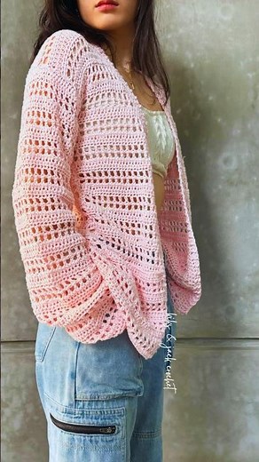 Make This Lightweight Crochet Cardigan 🌸 Mesh Sweater | Free DIY Beginner Pattern for Any Season