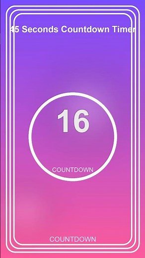 45 Second Timer | Visual Countdown