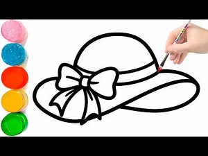 How to Draw a Girls Summer Hat for Kids | Step by Step Drawing for Kids & Toddlers