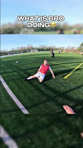 WHAT IS BRO DOING😭 #povfootball #goprofootball #povsoccer #football #footballmemes #funnyfootball