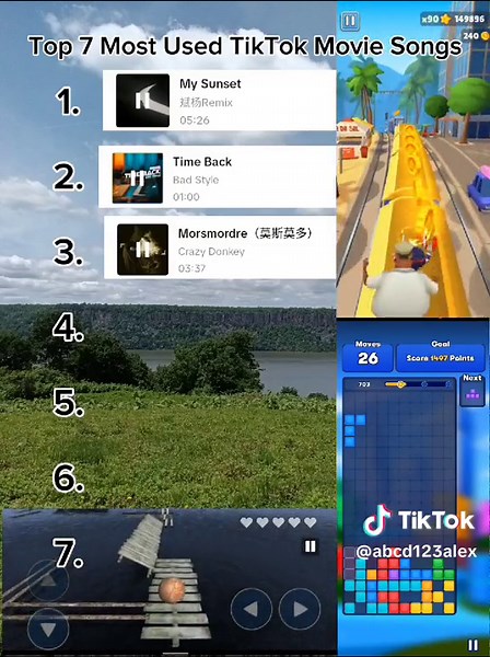 Top 7 TikTok Movie Sounds #movie #movies #movieclips #moviemusic | Time Back