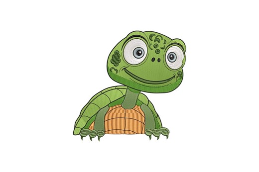 Turtle Embroidery Design, Adorable Tortoise Machine Embroidery Pattern, Instant Download - Etsy