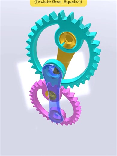 Elliptical Gears with Involute Tooth Profile Equation #gears#mechanism#mechanicalengineering#engineering#machine#engineeringanimation