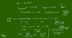 The dissociation constant of acetic acid at a given temperature... | Filo