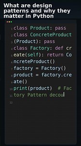 What are design patterns and why they matter in Python #python3 #coding #python