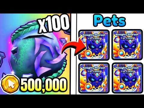 Opening x100 Exclusive ANCIENT RUNE EGGS for Rarest SECRET PETS in Tap Simulator UPDATE... (INSANE)