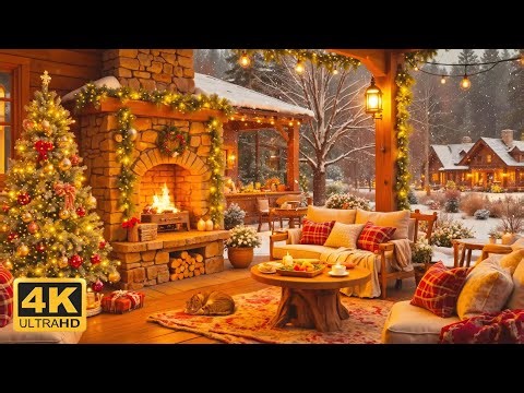 Soothing Christmas Ambience 🎄 Relaxing Christmas Music With Fireplace🔥 Soft Piano Music For Calm