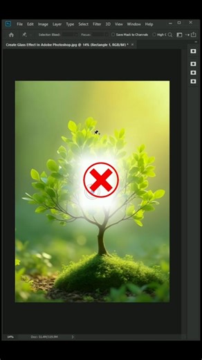 Learn how to create a clean glass effect in Photoshop #shorts