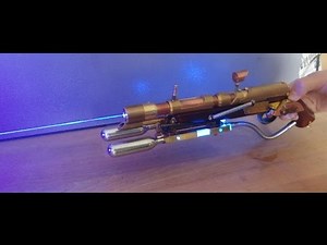 Custom build: Steampunk Flintlock pistol (holding lasers and LEDs)