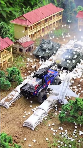 RC Trucks & Tanks in Village Battle! 💥 Cinematic Action