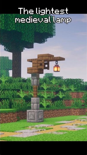 The simple medieval lamp in minecraft! #minecraft #gaming #building #minecraftbuilding