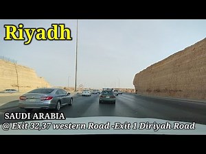 🇸🇦Driving in Riyadh City | Exit 32,37 Western Ring Road - Exit 1 Salboukh Diriyah Road