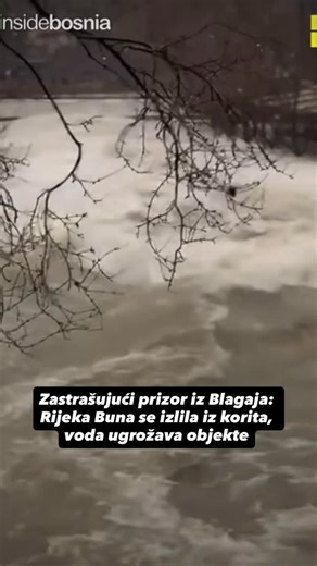 Ekskluziva.ba on Instagram: "Zastrašujući prizor iz Blagaja: Rijeka Buna se izlila iz korita, voda ugrožava objekte"