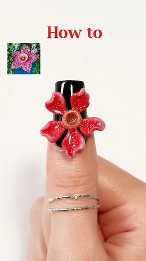 3D Monster Bloom Nail Tutorial🌸😈