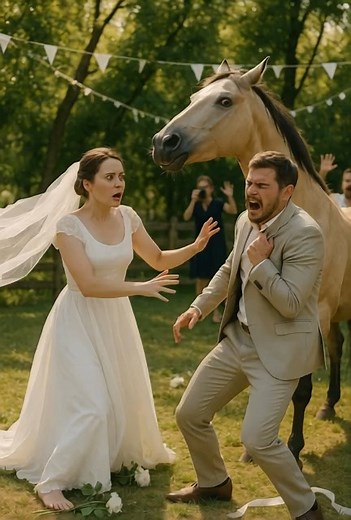 Lors d’une séance photo de mariage, mon cheval a soudain commencé à hennir après mon fiancé puis l’a mordu : j’ai cru devenir folle, mais ensuite j’ai remarqué quelque chose 😨😲 J’étais heureuse depuis le matin, rêvant d’avoir mon cheval préféré, mon ami le plus fidèle, dans nos photos de mariage. Il était doux, obéissant, affectueux, et j’avais confiance en lui comme en personne d’autre. Ce cheval était un cadeau de mon défunt père, il avait donc une signification particulière pour moi. Mon fi