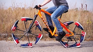 2.3M views · 7.9K reactions | Epic Cycling | Truly Unique Shoe Bicycle | DIY Amazing | The Q | Facebook
