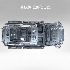 従来のボディと比べて、3倍の強度を実現。安定性が高まり、軽量化によって走行性能と燃費も向上しました。 | Defender