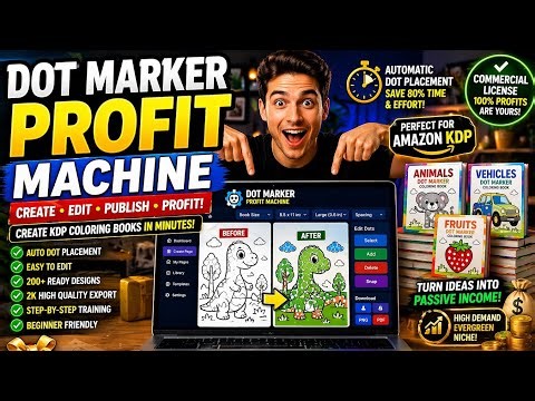 Dot Marker Profit Machine Review 2026 🔥 Create KDP Coloring Books FAST & Make Passive Income