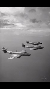 Gloster Meteor F.3 aircraft of 56 Squadron RAF in flight from Brentwaters, July 19 1946. #ww2 #aviationlovers #military #aircraft | Jets 'n' Props
