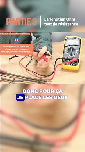 Testez une résistance avec un multimètre ! ⚡ Mode Ohm expliqué #shorts