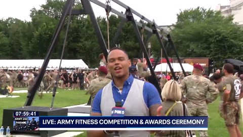 Army fitness competition participants on teamwork, difficulties in the competition.