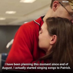 179K views · 657 reactions | A WIFE'S GIFT: This Nationals fan returned home from Afghanistan just in time for Game 5 of the World Series – but his wife had been making the games special for him throughout his entire six month deployment ❤️ https://cbsn.ws/34dmraq | The Uplift | Facebook