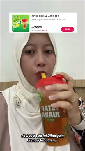 Java Tea + toppings only 7 thousand at Es Teler 77