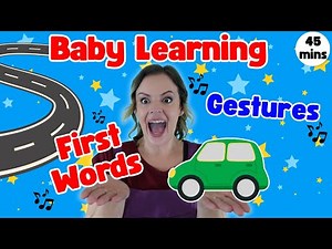 Baby Learning with Miss Katie | Learn First Words & Sentences | Signs & Gestures | Mama & Dada